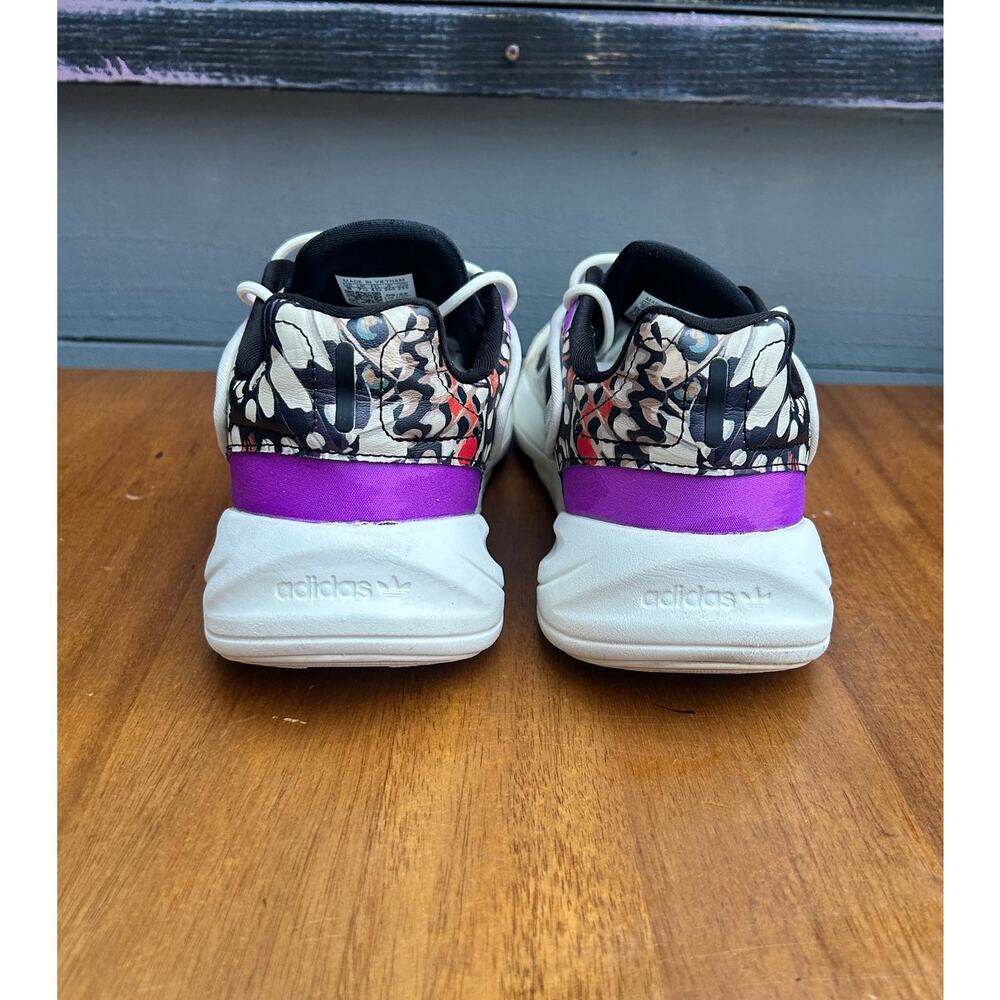 Adidas Ozelia Sneakers Womens Size 9 White Black Purple Adiprene Running Shoes - Picture 2 of 9